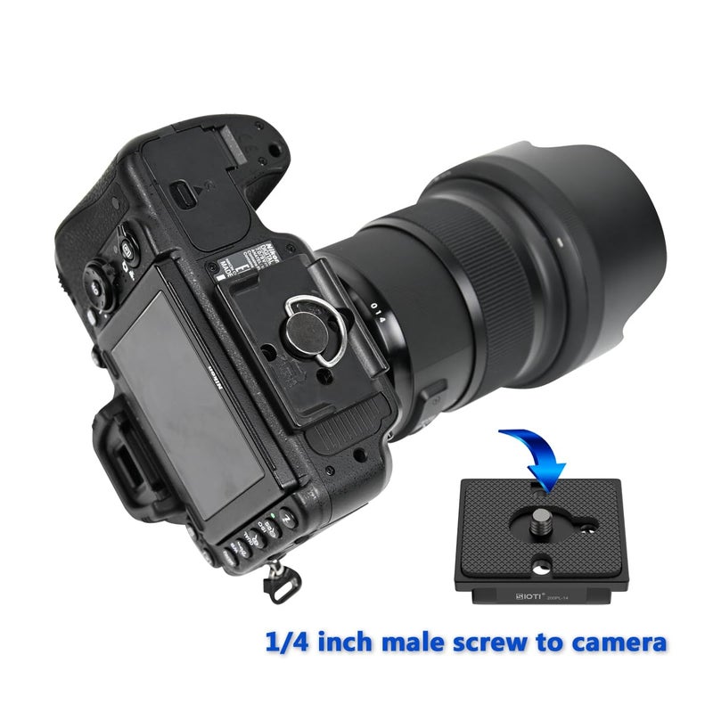 SIOTI 200PL-14 Quick Release Plate to RC/RC2/XPRO, 200PL-14 QR, Compatible for Manfr0tt0 Tripods Head with RC/RC2/XPRO Rapid Connect System - Image 3
